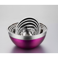 Stainless Steel Colorful Salad Bowl With Cover